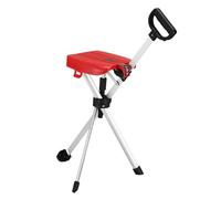HZWJD Canne De Voyage Légère Et Pliable avec Base en Caoutchouc Antidérapante Transformable en Chaise Trépied pour Seniors Et Adultes Red