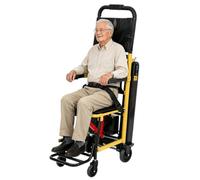 HZWJD Fauteuil Roulant Électrique Pliable Et Léger pour Monter Les Escaliers,Monte-Escalier Électrique,Cadre en Alliage D'aluminium,Batterie Au Lithium Incluse,Poids Net De 19 Kg Yellow