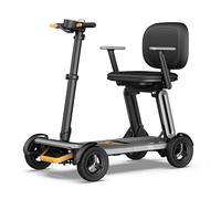 HZWJD Scooter Électrique Tout-Terrain À 4 Roues,Autonomie De 15 Kilomètres,Vitesse De 8 Km/H,Capacité De Charge De 120 Kg,Feux LED Et Feux Arrière pour Seniors Et Adultes Grey