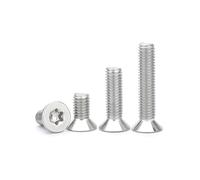 HZXINYI 20 Pièces Vis À Tête Fraisée Torx - M5 x 30mm Acier Inoxydable A2 V2a À Tête Plate Filetages Métriques Vis Mécaniques Argent