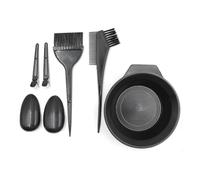 HZXINYI 5 Pièces Outils de Coloration Avec Bol de Coloration Peigne Brosse Double Face Pinces À Cheveux Cache Oreilles pour Salon de Coiffure Diy Coiffure Soins Des Cheveux Coloration Noir