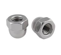 HZXINYI Ecrou Borgne Hexagonaux - Hexagonal Écrous Borgnes cache ecrou pour Vis Boulons Filetés & Tiges Filetées, 304 Acier Inoxydable A2 10 Pièces M4 (4mm)
