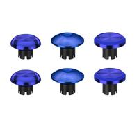 Hzxkqmil Baguettes de Pouce en Métal de Rechange pour Manette PS5 Edge, 6 en 1 Joystick Analogique Thumb Sticks Interchangeable pour PS5 Edge, Bleu