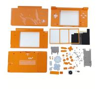 Hzxkqmil Coque de Rechange Boîtier de Complet Accessoires de Couverture de Plaque avec Jeu de Boutons et de Vis pour Nintendo DSi NDSi Console (Orange)