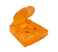 Hzxkqmil Coque de rechange pour console de jeux vidéo SEGA Dreamcast DC Retro - Plastique translucide - Accessoires pour Dreamcast DC - Orange transparent