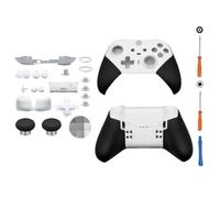 Hzxkqmil Coque de Remplacement Kit de Boîtier Avant/Arrière pour Xbox Manette Elite Series 2 - Core Blanc, Inclus D-Pad Joysticks LB RB Bouton Gâchette ABXY Boutons Accessoires