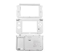 Hzxkqmil Coque de Remplacement pour Nintendo New 3DS XL Console, Plaques de Couverture Intérieure Boîtier de Cadre d'écran Plaque de Boutons Couvercle de Batterie pour New 3DSXL/LL (Blanc)