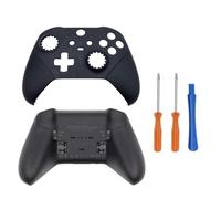 Hzxkqmil Coque du Boîtier de Remplacement pour Xbox Manette sans Fil Elite Series 2, Coquille Avant + Coque de Inférieure Accessoires, Noir, avec Outils de Tournevis