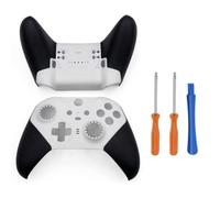 Hzxkqmil Coque du Boîtier de Remplacement pour Xbox Manette sans Fil Elite Series 2 - Core, Coquille Avant + Coque de Inférieure Accessoires, Blanc, avec Outils de Tournevis