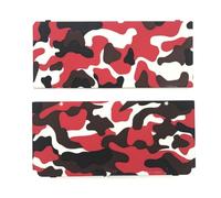 Hzxkqmil Couvercle Avant Boîtier Arrière pour Nintendo New 3DS Console | Coque de Remplacement Couvercles Supérieur Boîtier Inférieur Plaques de Faceplate Accessoires pour New 3DS, Rouge Camo
