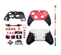 Hzxkqmil Jeu de Coquilles de Boîtier Complet de Remplacement pour Xbox Manette Elite Series 2 - Core, Inclure Étui Coque Cadre Central ABXY LT RT Boutons LB RB Bumper Accessoires Outils, Rouge