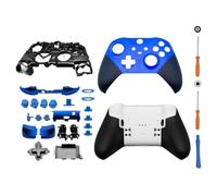 Hzxkqmil Jeu de Coquilles de Boîtier Complet de Remplacement pour Xbox Manette Elite Series 2 - Core, Inclure Étui Coque Cadre Central ABXY LT RT Boutons LB RB Bumper Accessoires Outils, Bleu