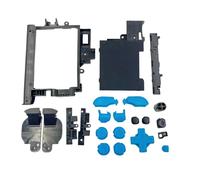 Hzxkqmil Kit de Boutons de Remplacement, Boutons ABXY D-Pads Bouton ZL/ZR L/R Cadre Accessoires DIY pour Nintendo New 2DS XL/New 2DS LL Console (Noir + Bleu)