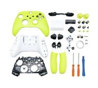 Hzxkqmil Kit de Coque Complète de Remplacement pour Xbox Series X/S Manette | Couvercle Avant Boîtier Inférieure Cadre Central Rails Latéraux Boutons LBRB D-pad Accessoires pour Xbox Series X/S, Jaune