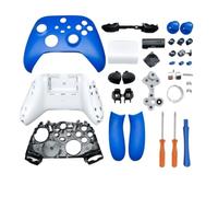 Hzxkqmil Kit de Coque Complète de Remplacement pour Xbox Series X/S Manette | Couvercle Avant Boîtier Inférieure Cadre Central Rails Latéraux Boutons LBRB D-pad Accessoires pour Xbox Series X/S, Bleu