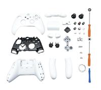 Hzxkqmil Kit de Coque Complète de Remplacement pour Xbox Series X/S Manette | Couvercle Avant Boîtier Inférieure Cadre Central Rails Latéraux Boutons LBRB D-pad Accessoires pour Xbox Series X/S, Blanc