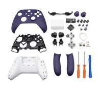 Hzxkqmil Kit de Coque de Boîtier Complet de Remplacement pour Xbox Series X/S Manette, Inclure Étui Coquille Cadre Central Rails Latéraux Boutons ABXY Pare-Chocs LB RB Accessoires (Violet)