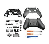 Hzxkqmil Kit de Coque de Boîtier Complet pour Xbox Manette Elite Série 2 | Couvercle Avant de Rechange Coque Arrière Cadre Central LB RB LT RT Boutons Accessoires pour Xbox Elite Series 2 Core, Noir