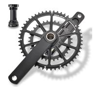 HZXQCVB 165/170/172,5/175mm Jeu De Manivelles pour Vélo De Route Alliage D'aluminium Pédalier GXP avec BB 50-34T/ 52-36T /53-39T Double Plateau pour 9-12 Vitesses(50-34T,175mm)