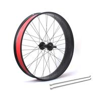 HZXQCVB 20x4.0 Roue Arrière Fat Bike 24/26 inch Snow Bike/Beach Bike Roue Arrière 36x14G Rayons Frein À Disque Blocage Rapide 195mm 36H Moyeu Arrière pour Les Rotatives À 7-10 Vitesses(Black,26in)