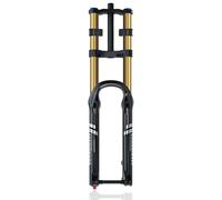 HZXQCVB 27,5/29'' Fourche À Suspension pour Vélo De Montagne Tube Droit/Conique De 1-1/8'' Double Épaulement Fourche Air XC Course 160mm Rebond Réglable Axe Traversant Boost(29'' Black,Straight Tube)