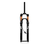 HZXQCVB 27,5/29in Fourches Air VTT Course 120mm Fourche À Suspension pour Vélo Axe Traversant Boost 15 X 110mm Amortissement en Détente Verrouillage À Distance du Frein À Disque(Gold Straight,29'')
