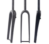 HZXQCVB 700C Carbone Vélo De Route Fourche Rigide Axe Traversant 12x100mm Frein À Disque Fourche Avant Gravel Tube Droit/Conique 1-1/8''(Matte Black,1-1/8'')