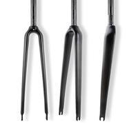 HZXQCVB 700C Fourche Rigide en Fibre De Carbone Tube Droit 25.4mm Fourche pour Vélo De Route Blocage Rapide 9X00mm Frein en C Fourche Avant pour Vélo(Matt Black,3K)