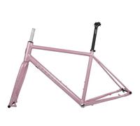 HZXQCVB 700C Gravel Cadre De Vélo De Route 44/47/50/53cm Frein À Disque Axe Traversant 100/142mm Cadre Cadre De Vélo en Alliage D'aluminium avec Fourche BSA BB68mm(Pink,440mm)