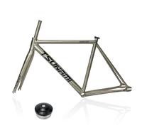 HZXQCVB 700C Pignon Fixe Frein C Cadre De Vélo 49cm 52cm 55cm 58cm Alliage D'aluminium Piste De Course Vitesse Unique Cadre De Vélo Démontage Rapide F100/R120mm(Silver,58cm)
