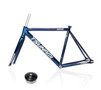 HZXQCVB 700C Pignon Fixe Frein C Cadre De Vélo 49cm 52cm 55cm 58cm Alliage D'aluminium Piste De Course Vitesse Unique Cadre De Vélo Démontage Rapide F100/R120mm(Chameleon - White,58cm)