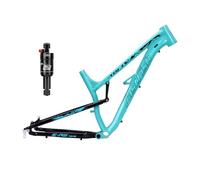 HZXQCVB Cadre De Vélo Tout Suspendu DH/XC/AM 27,5 X 17'' Cadre VTT Softtail avec Amortisseur Arrière Alliage D'aluminium Frein À Disque Dégagement Rapide 135mm(Blue)