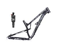 HZXQCVB Cadre De Vélo Tout Suspendu DH/XC/AM 27,5 X 17'' Cadre VTT Softtail avec Amortisseur Arrière Alliage D'aluminium Frein À Disque Dégagement Rapide 135mm(Black)