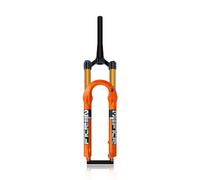 HZXQCVB Fourche À Suspension Air VTT 26 27,5 29'' Fourche De Vélo Fixation Rapide 9 X 100mm Course 120mm Réglage du Rebond Frein À Disque Fourche Avant Verrouillage Manuel(Orange Tapered,27.5'')