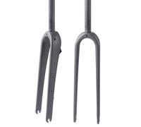 HZXQCVB Gravel Fibre De Carbone Vélo De Route Fourche Rigide 700C 1-1/8'' Tube Droit/Conique Fourche Avant pour Vélo Frein À Disque QR 9X100mm Fourche Rigide pour Vélo(Matt Black-Straight)