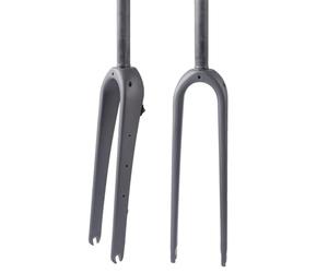 HZXQCVB Gravel Fibre De Carbone Vélo De Route Fourche Rigide 700C 1-1/8'' Tube Droit/Conique Fourche Avant pour Vélo Frein À Disque QR 9X100mm Fourche Rigide pour Vélo(Matt Black-Straight)