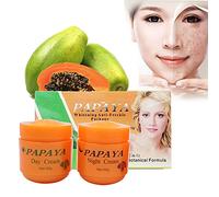 HZXY 2Pcs Papaya Day Cream and Night Cream Long-Lasting Moisturizing Fade Freckles Fade Pigment Face Whitening Essence