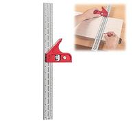 HZXY Woodworkers Edge Rule, Woodworking Tools Combination Adjustable Squares, Woodworking Ruler Angle Finder Measure Tool, Digital Angle Finder Protractor (12 inches)