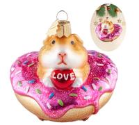 HZYC Décoration de Noël en verre soufflé à la main pour arbre, collection de cochons néerlandais, décoration à suspendre, décoration de Noël pour fête de vacances