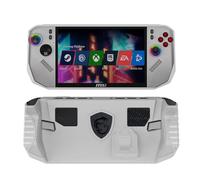 Hzycwgone Étui de Protection Coque pour MSI Claw A8 BZ2EM Console Gaming | TPU Housse Souple Sac Arrière avec Support & Antidérapant Ergonomique Grip pour Claw A8 BZ2EM 2025, Blanc, Extérieur, Voyage