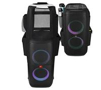 Hzycwgone Etui de Protection Housse pour JBL PartyBox 310 Enceinte Portable | Sacoche Anti-Poussière avec Pochette pour Microphone & Accessoires, pour Protection à Domicile, Extérieur et Voyage, Noir