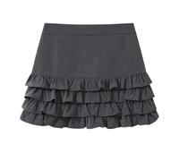 HZYFZPH Women's Light A-Line Skort Summer High Waist Casual Shorts-Dark Grey-Large