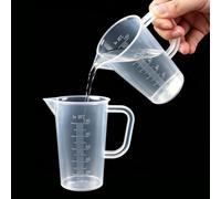 HZYIQ Verre Doseur Plastique 100ml Gradué, 2 Pièces Mini Verre Doseur Cuisine Transparent Réutilisable avec Échelle de Précision - pour Lessive, Laboratoire, Cuisine, Pâtisserie & Cuisson