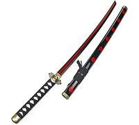 HZYYZH Samurai Ninja Wooden Sword, Anime Noir Samurai Roronoa Zoro Cosplay Katana Armée Couteau Sword Jouets pour Adolescents,Burst