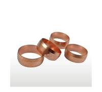 HZZGMANCAJ 10 PCS Fit 16mm Tube OD CopperFerrule Ring for Compression Union 10 PCS Fitting Water Gas Oil