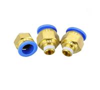 HZZGMANCAJ 10pcs BSPT PC16-02, 16mm to 1/4'' Pneumatic Connectors Male Straight One-Touch Fittings