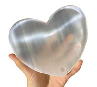 HZZGMANCAJ 1pc 10-12cm Moroccan Selenite Crystal Heart Bowl Room Decoration Gift
