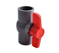 HZZGMANCAJ 1pcs Flat Socket Ball Valve PVC Pipe Coupler Watering Connectors Garden Irrigation Aquarium Tank Joint I.D 20~110mm(Grey Color,ID 32 mm)