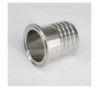 HZZGMANCAJ 51mm Tube Barbed- Tri Clamp 2" Ferrule O/D 64mm 304 Stainless Steel Ferrule Clamp Pipe Connector Fitting
