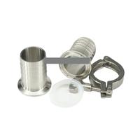 HZZGMANCAJ 57mm Hose Barb x 2.5" Tri Clamp Set SUS304 Stainless Steel Fitting Tri-Clover Home Brew